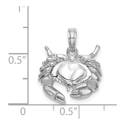 14K White Gold Crab Pendant – view 5