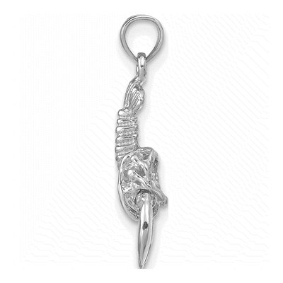 14K White Gold Claw Pendant – view 3