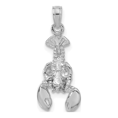 14K White Gold Claw Pendant – view 4