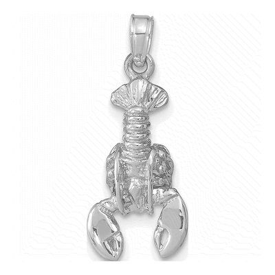 14K White Gold Claw Pendant