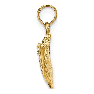 14K Yellow Gold Conch Shell Pendant – view 3