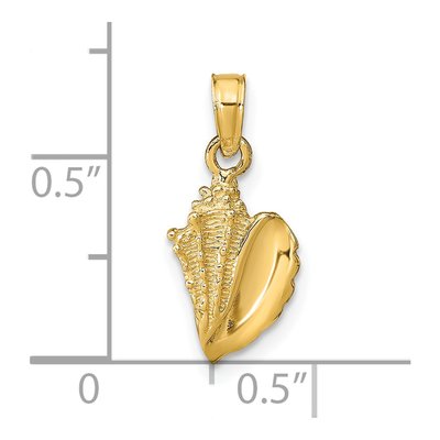 14K Yellow Gold Conch Shell Pendant – view 5