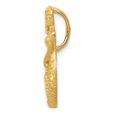 14K Yellow Gold Mermaid Omega Slide Pendant – view 3