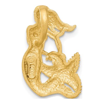 14K Yellow Gold Mermaid Omega Slide Pendant – view 4
