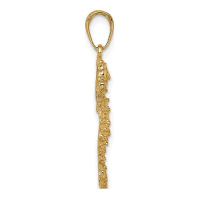 14K Yellow Gold Seahorse Pendant – view 3