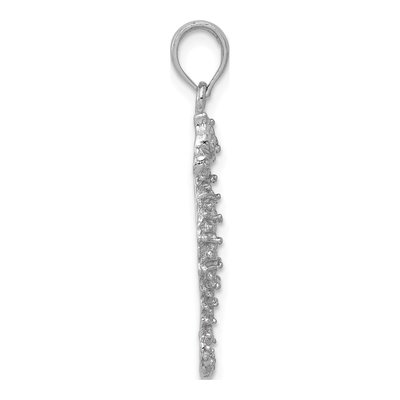 14K White Gold Seahorse Pendant – view 3
