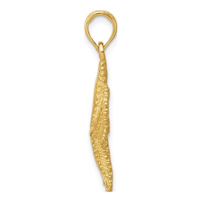 14K Yellow Gold Open-Back Starfish Pendant – view 3