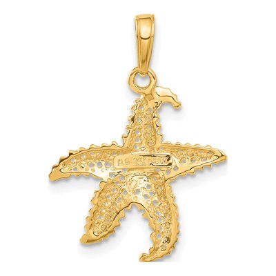 14K Yellow Gold Starfish Pendant – view 4