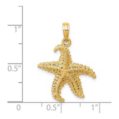 14K Yellow Gold Starfish Pendant – view 5