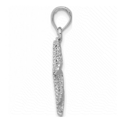 14K White Gold Open-Back Starfish Pendant – view 3
