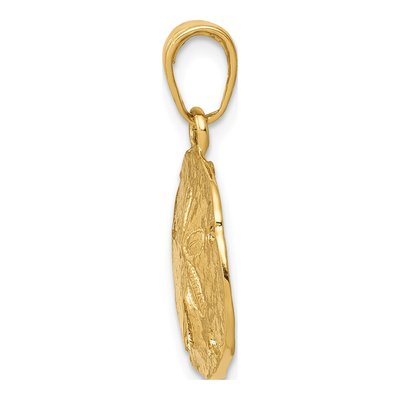 14K Yellow Gold Sand Dollar Pendant – view 3