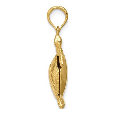 14K Yellow Gold 3-D Turtle Pendant – view 3