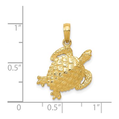 14K Yellow Gold Turtle Pendant – view 5
