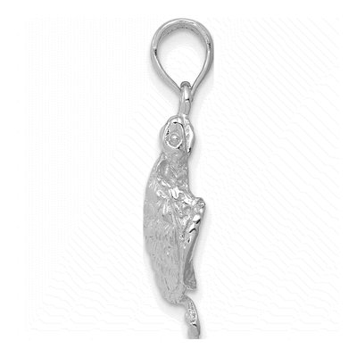 14K White Gold Turtle Pendant – view 3