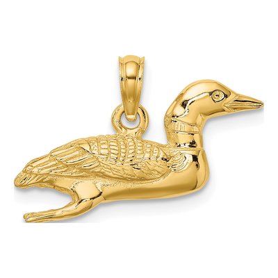 14K Yellow Gold 3-D Mallard Duck Pendant – view 5