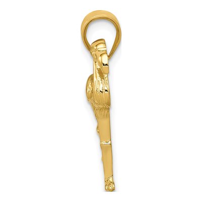 14K Yellow Gold Flamingo Pendant – view 3