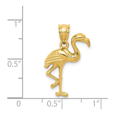 14K Yellow Gold Flamingo Pendant – view 5