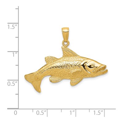 14K Yellow Gold Snook Redfish Pendant – view 5
