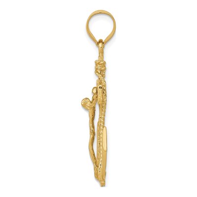 14K Yellow Gold Mariners Cross Pendant – view 3