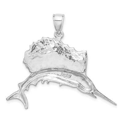 14K White Gold Sailfish Pendant – view 5