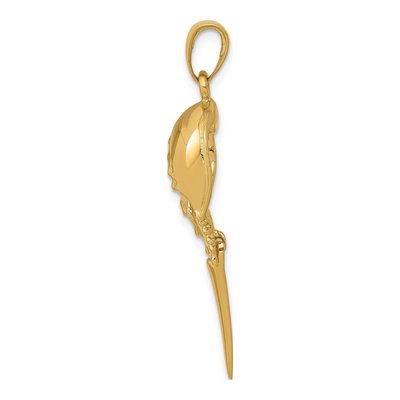 14K Yellow Gold Horseshoe Crab Pendant – view 3