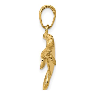 14K Yellow Gold Manatee Pendant – view 3