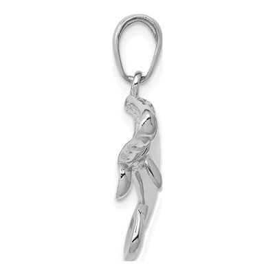 14K White Gold Manatee Pendant – view 3