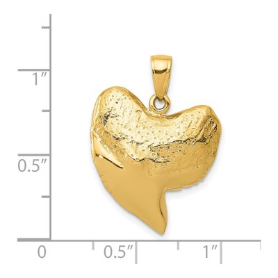 14K Yellow Gold 3-D Shark Tooth Pendant – view 5