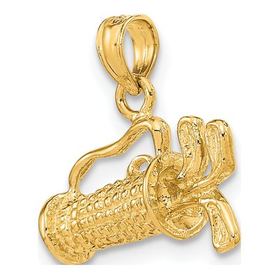14K Yellow Gold Golf Bag Clubs Charm – view 6
