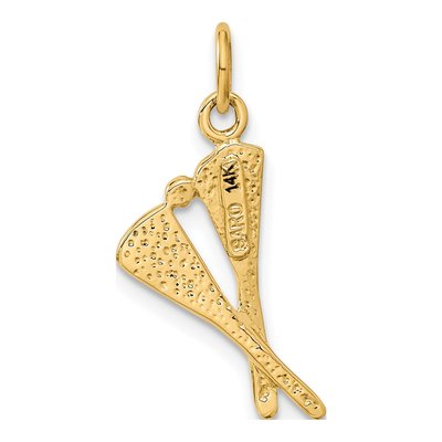 14K Yellow Gold Lacrosse Sticks Pendant – view 4