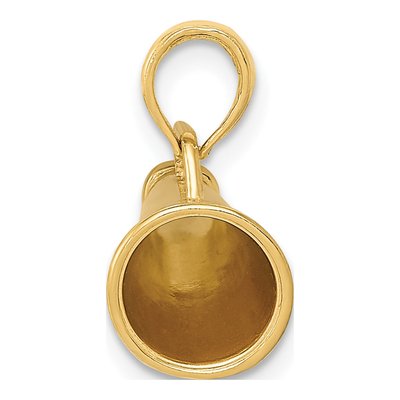14K Yellow Gold 3D Megaphone Pendant – view 3