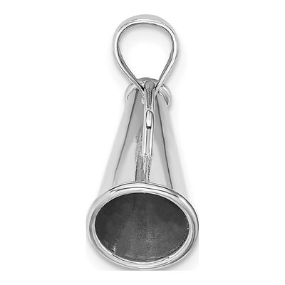 14K White Gold 3-D Megaphone Pendant – view 3
