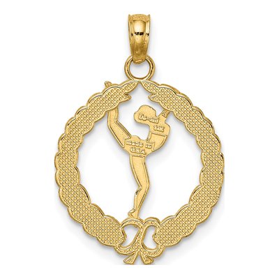 14K Yellow Gold Gymnast Pendant – view 4