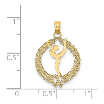 14K Yellow Gold Gymnast Pendant – view 5