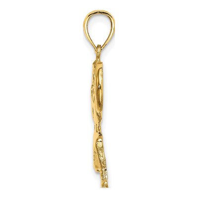 14K Yellow Gold Weightlifter Pendant – view 3