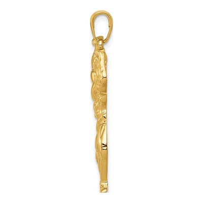 14K Yellow Gold Weightlifter Pendant – view 3
