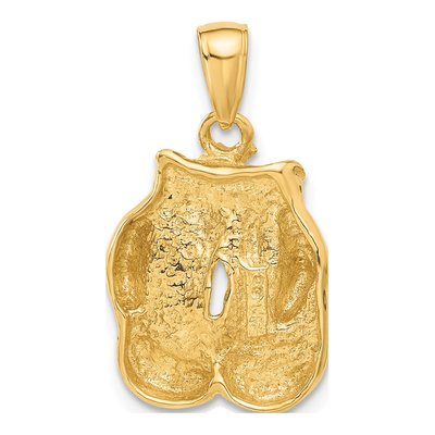 14K Yellow Gold Boxing Gloves Pendant – view 4