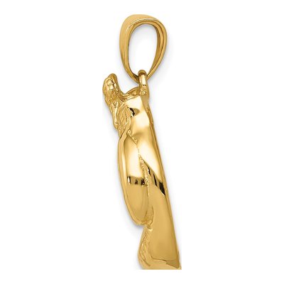 14K Yellow Gold Boxing Gloves Pendant – view 3