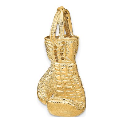 14K Yellow Gold 3-D Boxing Glove Pendant – view 6