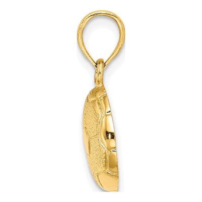 14K Yellow Gold Soccer Ball Pendant – view 3