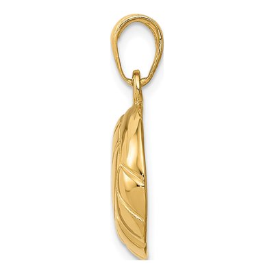 14K Yellow Gold Volleyball Pendant – view 3