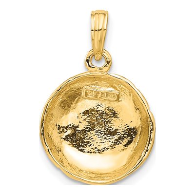 14K Yellow Gold Volleyball Pendant – view 4