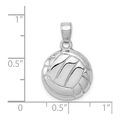 14K White Gold Volleyball Pendant – view 5