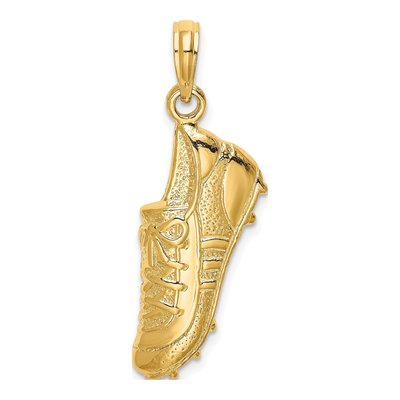 14K Yellow Gold Soccer Cleat Pendant