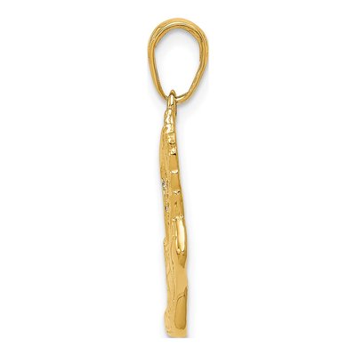 14K Yellow Gold Running Shoe Pendant – view 3
