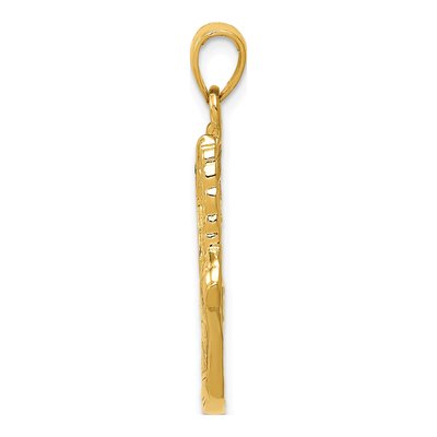 14K Yellow Gold Running Shoe Pendant – view 3