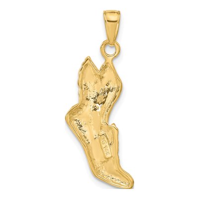 14K Yellow Gold Running Shoe Pendant – view 4