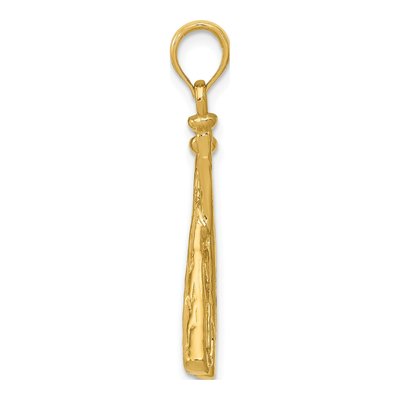 14K Yellow Gold Baseball Bats Pendant – view 3