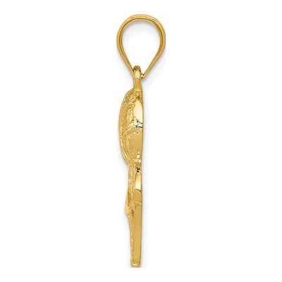 14K Yellow Gold Basketball Net Pendant – view 3