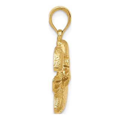 14K Yellow Gold Football Helmets Ball Charm – view 3